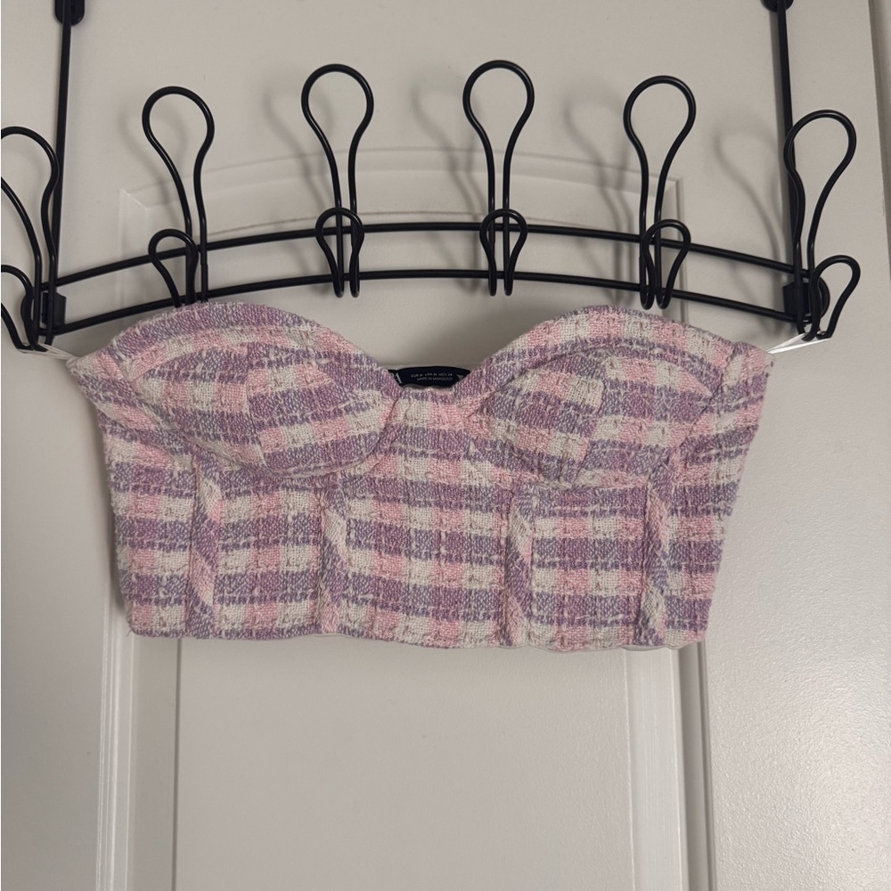 Pink Plaid Women's Top